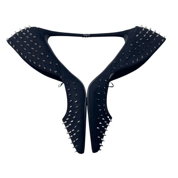 Steve Madden studded stiletto heels spiky vala-s black womens 8.5 - Picture 6 of 10